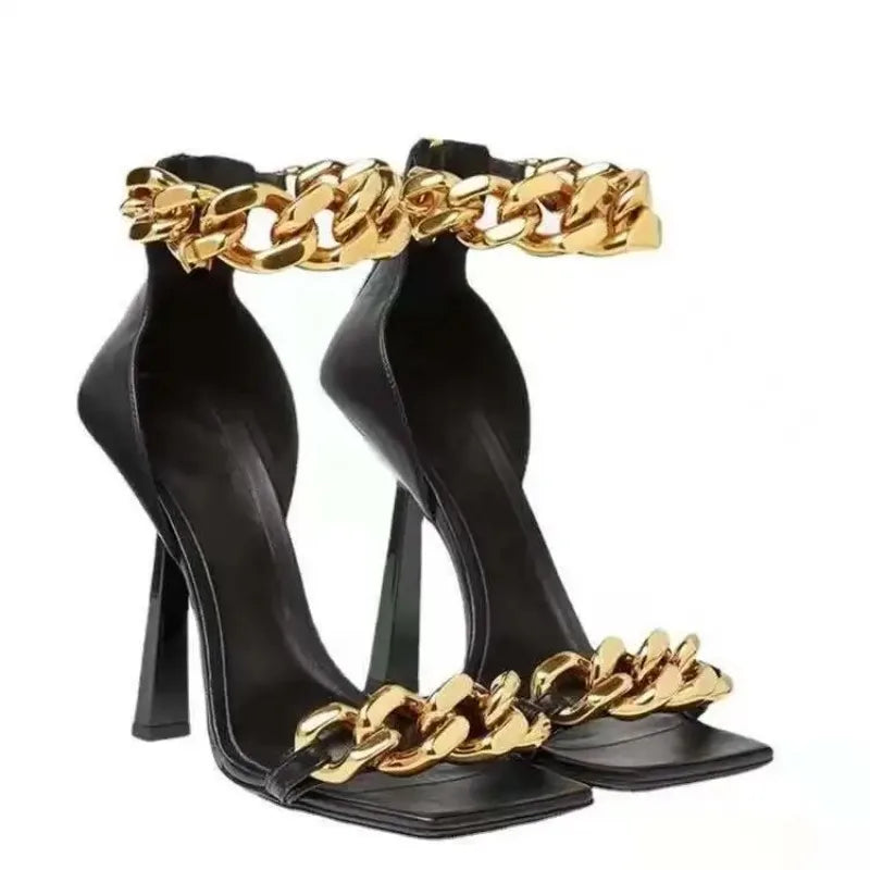 Ankle Strap Zipper Pump Heels