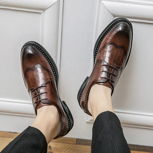 Handmade Mens Wingtip Oxford Shoes