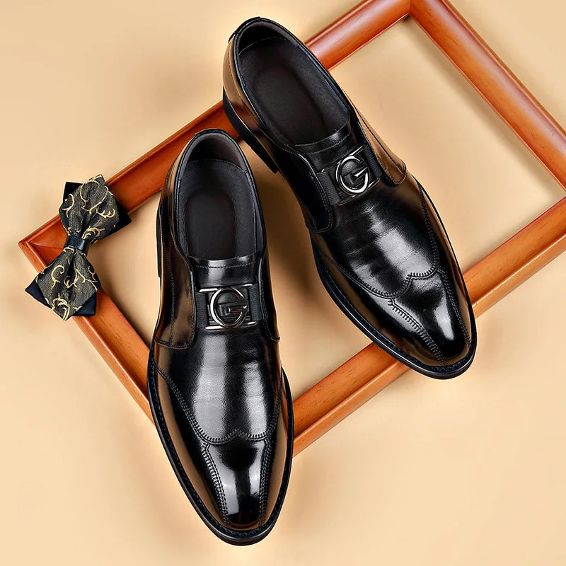 Men'S Business Pu Leather Shoes Big Size