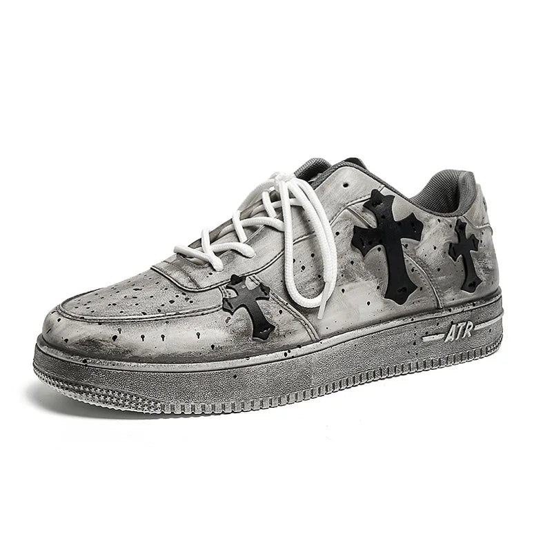 Men's Flat Lace-Up Running and Walking Shoes