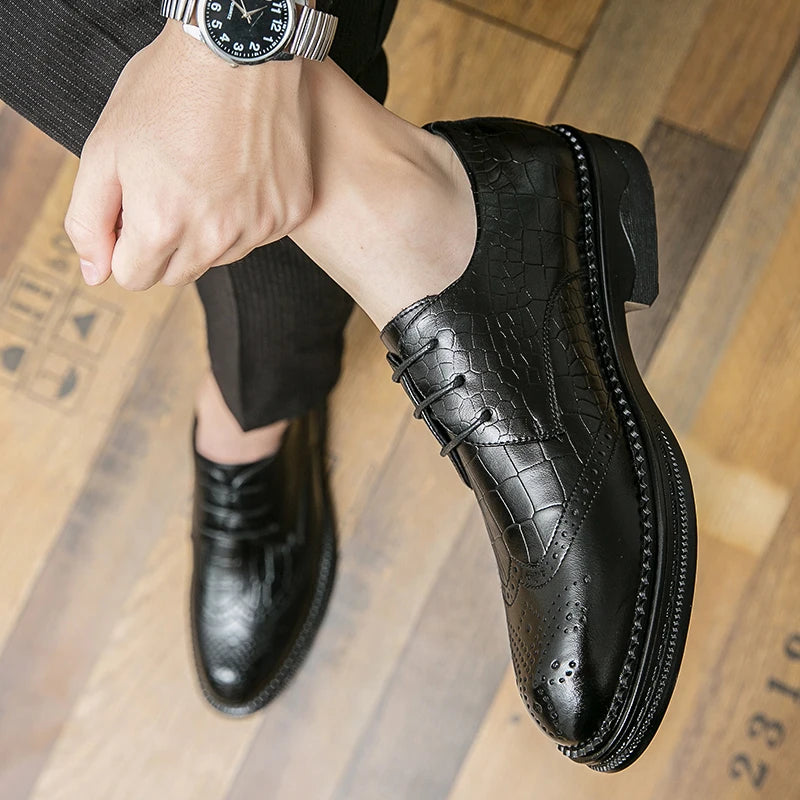 Handmade Mens Wingtip Oxford Shoes
