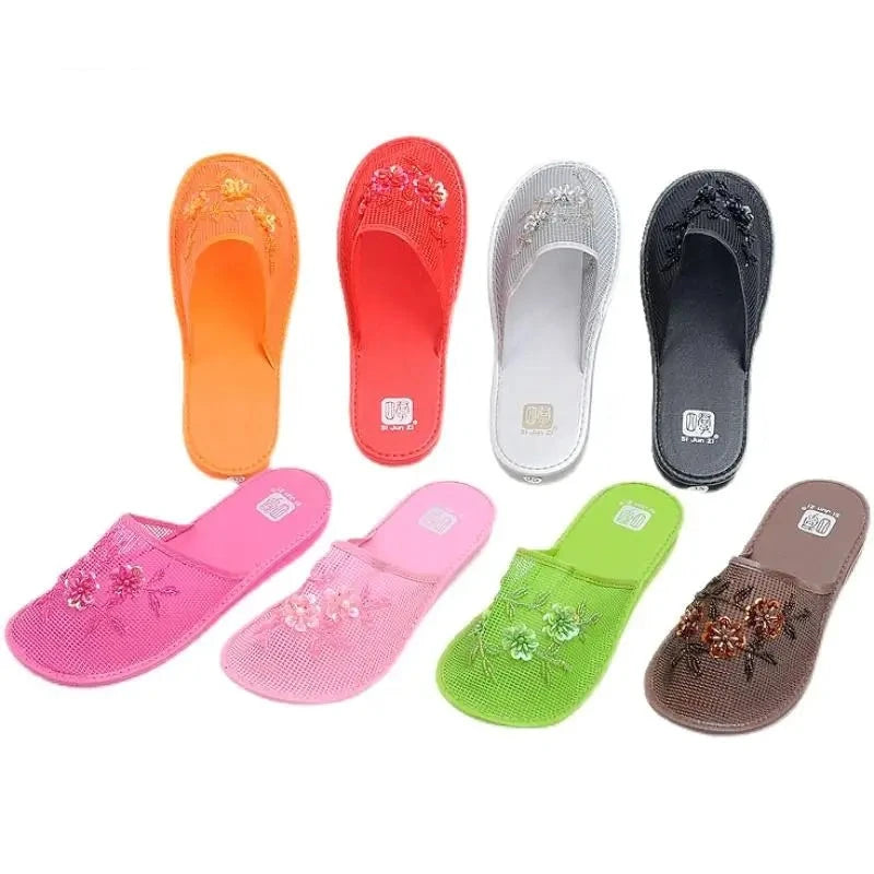 Women's Fashion Mesh Floral Slippers