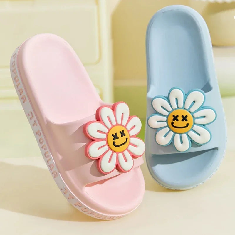Thick Bottom Floral Slippers
