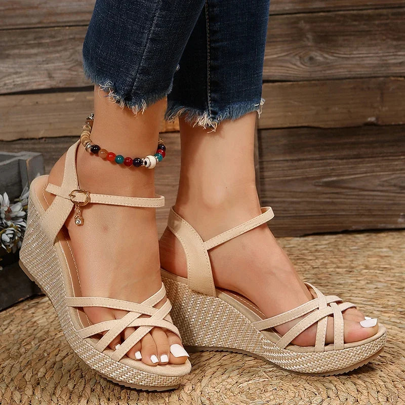 Ankle Strap Wedge Heel