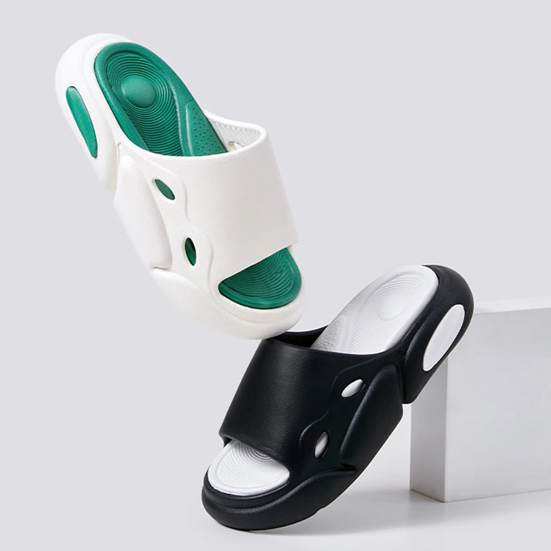 Mix Color Thick Platform Cloud Slippers
