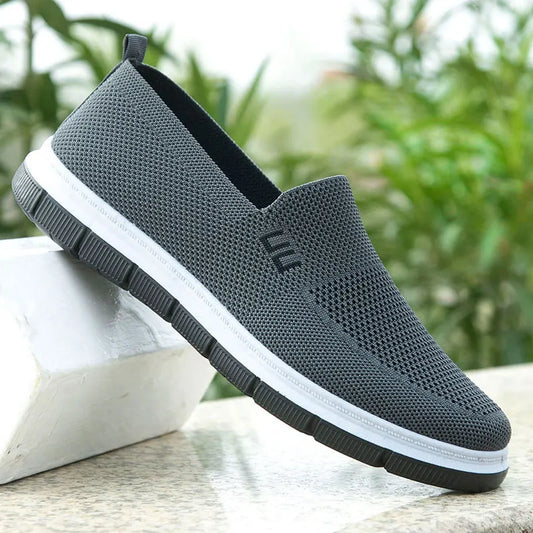 Mesh Men Shoes Solid Color Loafers