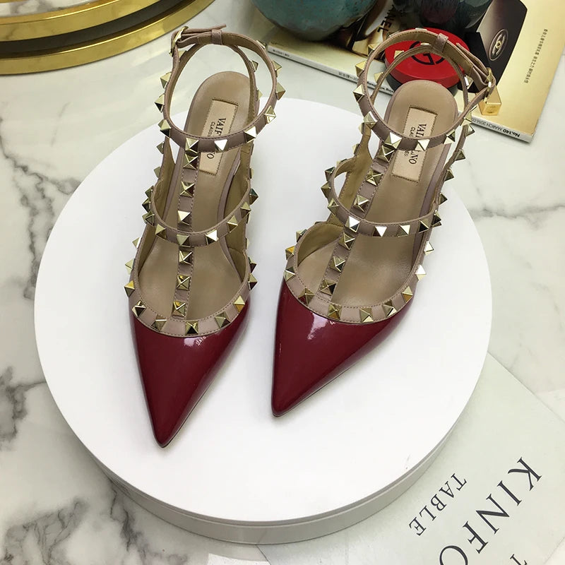 Women's Gladiator Summer Rivet High Heels