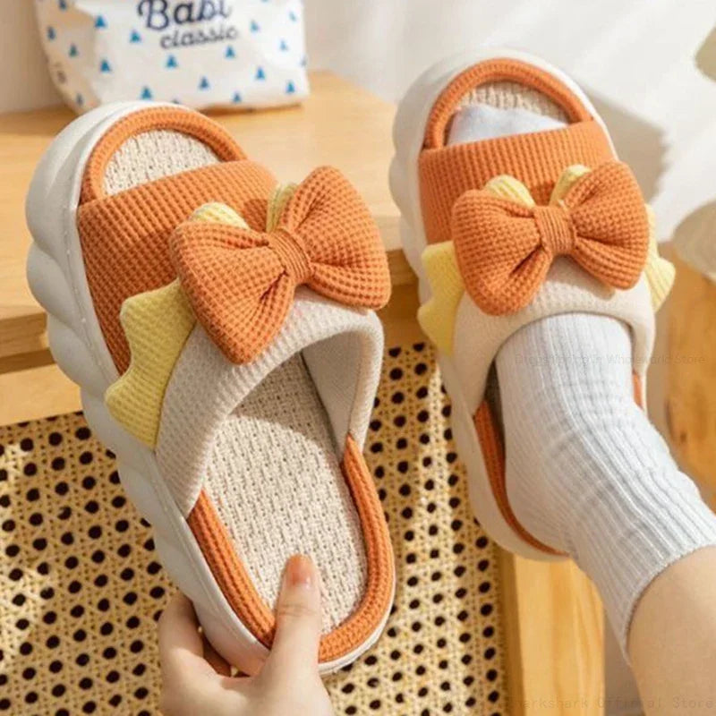 Linen Slippers Women Indoor Slippers