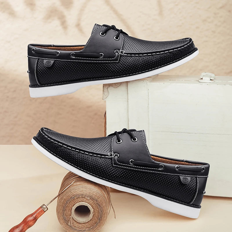 breathable lace-up Loafers for men