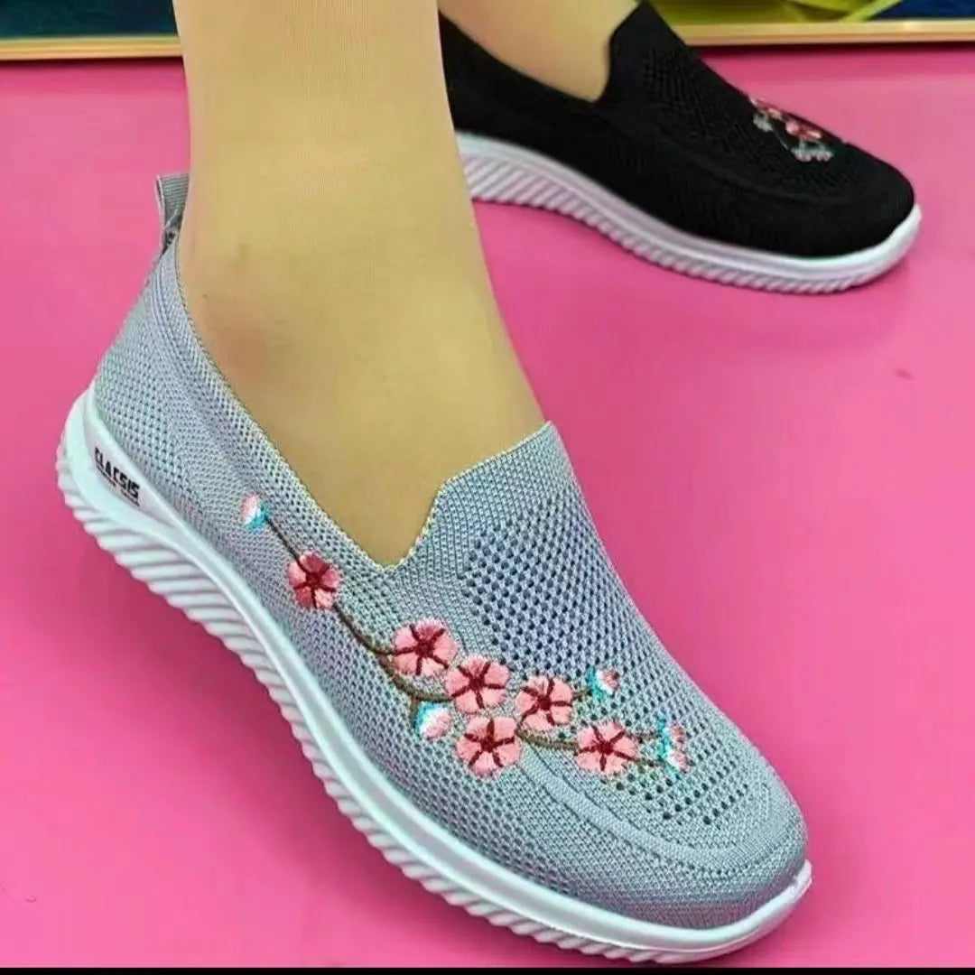 Breathable Floral Comfort Mother Shoes