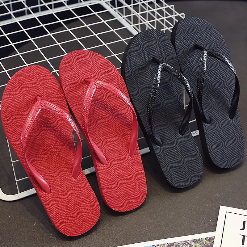 Solid Color Non-Slip Couple Slippers