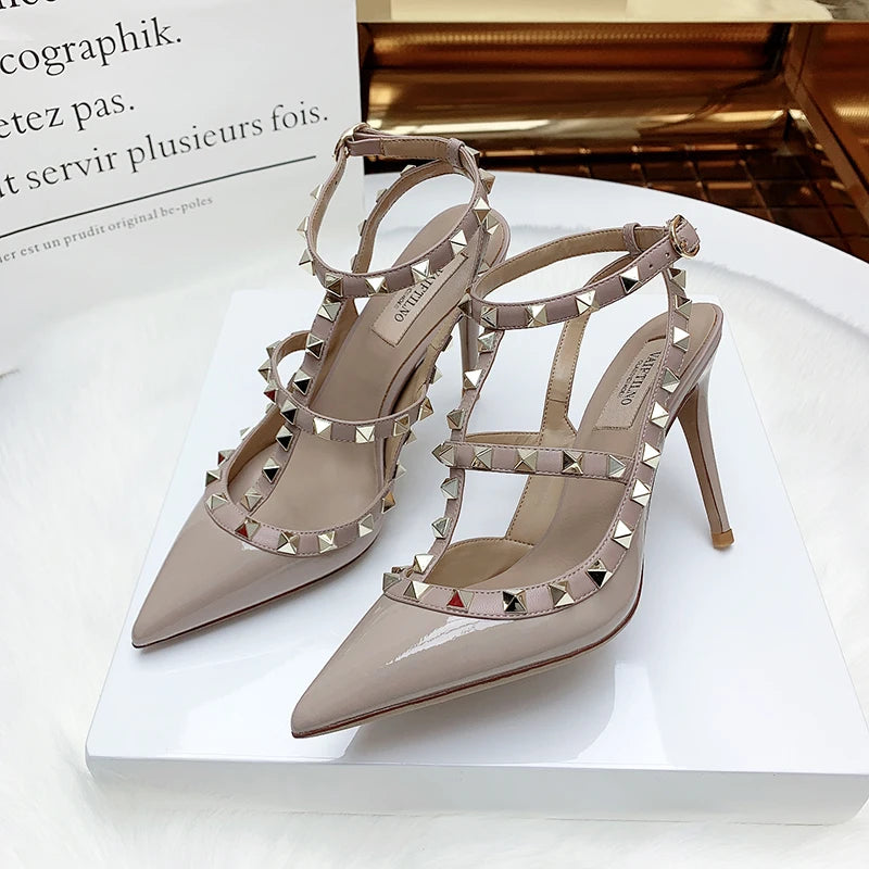 Women's Gladiator Summer Rivet High Heels