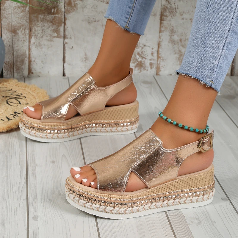 Summer New Peep Toe Wedge