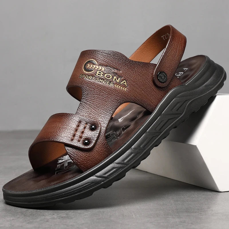 Leather Casual Shoes with Latex Pads