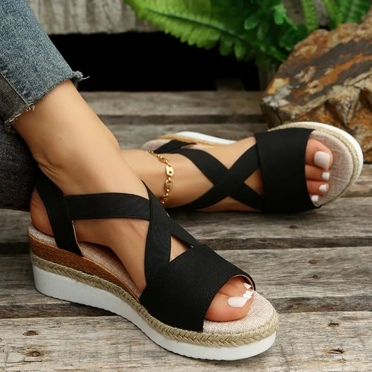 Peep Toe Sandals/wedges for Women