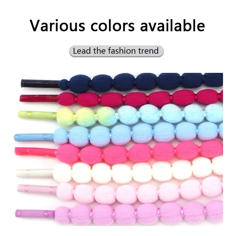 Fashionable colored beaded shoelaces Non fading 120/140/160cm