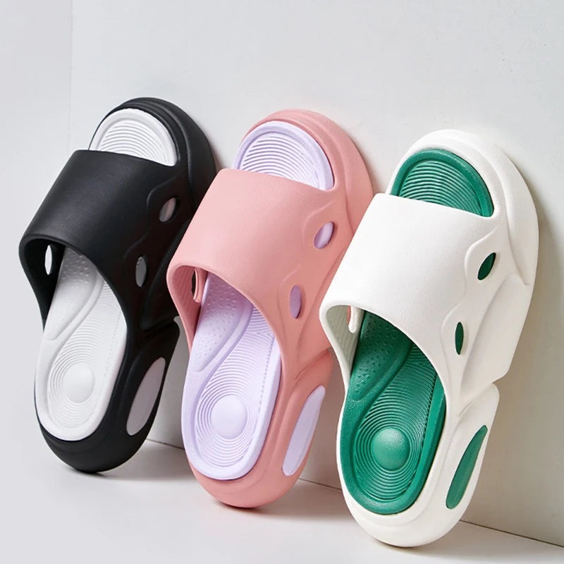 Mix Color Thick Platform Cloud Slippers