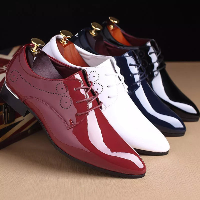 Classic Retro Brogue Patent Leather Sizes 38-48