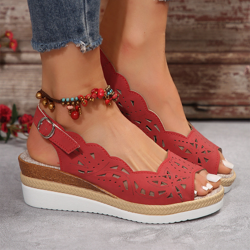 Fish-mouth Wedge Sandals For Women